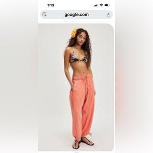 Free People Hadley Poplin Pants in Black